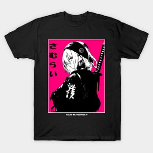 Cyberpunk Girl Samurai Warrior Anime Streetwear T-Shirt